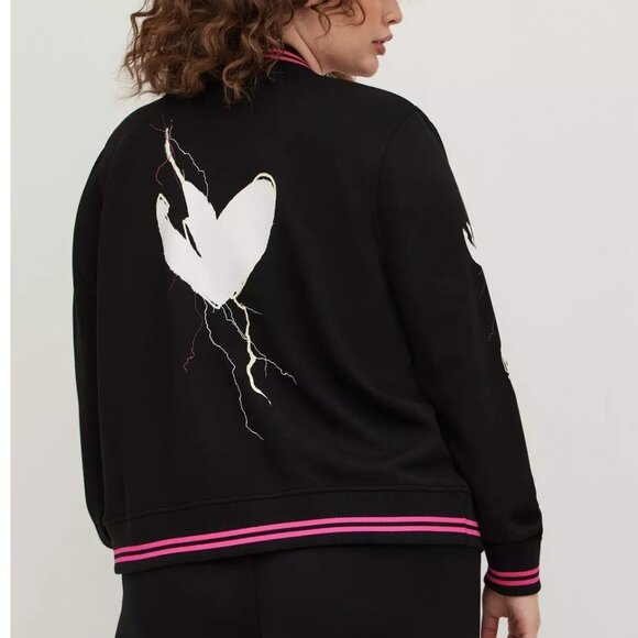 Plus Size Torrid LOVESICK Skull Heart Black Jacket 2X New Gothic Jogger - Picture 3 of 5